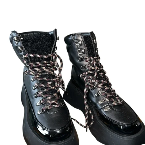 NEW Circus NY by Sam EdelmanGail Lace-Up Platform Boot Y2k Black - Picture 10 of 10